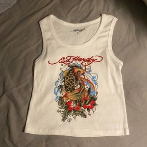 Ed hardy koi fish tank top